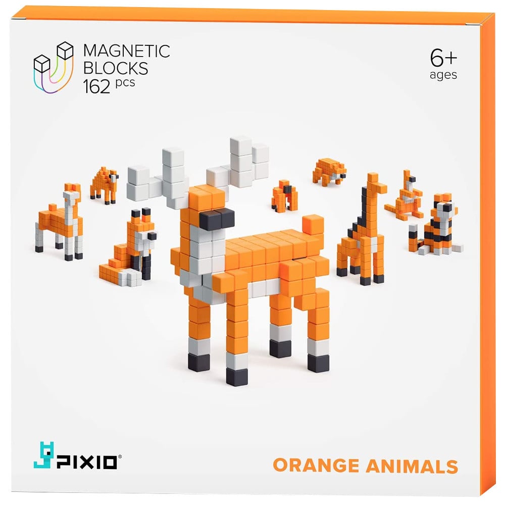 PIXIO Orange Animals - Construcție magnetică